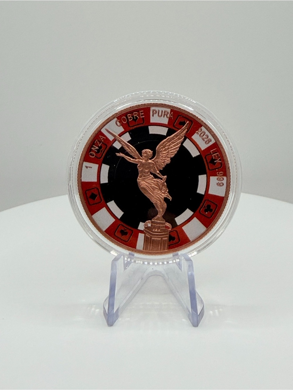 2026 Mexico Libertad 1 oz .999 Pure Copper Poker Chip Medallion LIMITED EDITION